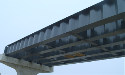 波形钢腹板-GFRP桥面板组合梁